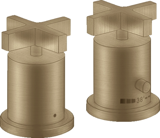 Set thermostatique 2 trous Citterio - Poignées croisillons Axor