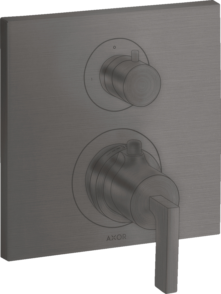 Mitigeur thermostatique de douche encastré Citterio avec robinet d'arrêt Axor
