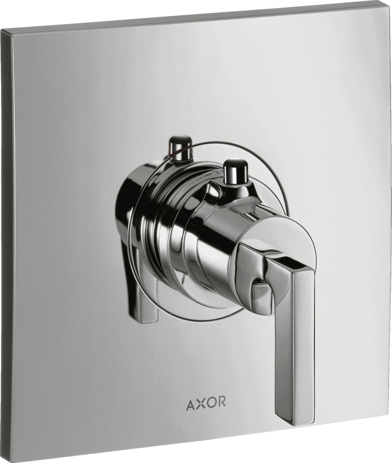 Mitigeur thermostatique de douche encastré Citterio haut débit - Poignée manette Axor