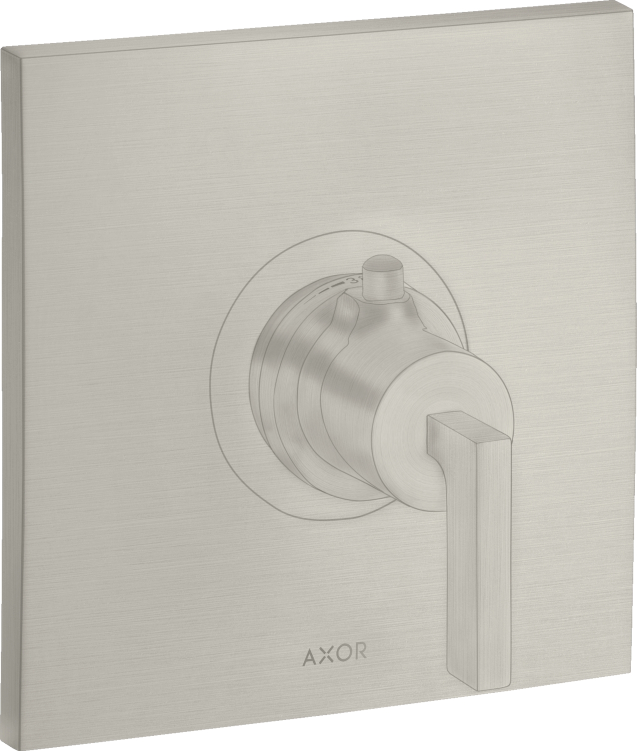 Mitigeur thermostatique de douche encastré Citterio haut débit - Poignée manette Axor