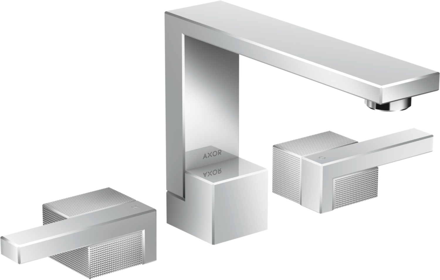 Mélangeur lavabo 3 trous Edge 130 EcoSmart coupe diamant Axor
