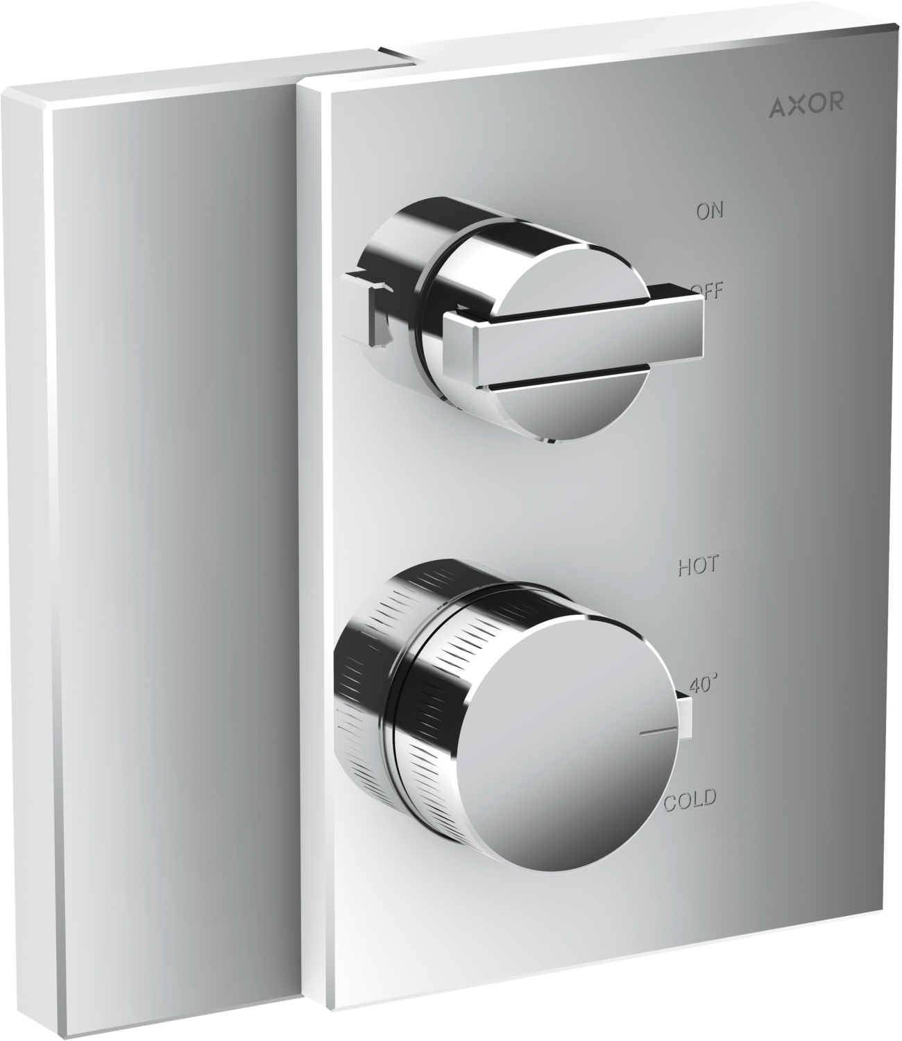 Mitigeur thermostatique de douche encastré Edge avec robinet d'arrêt Axor