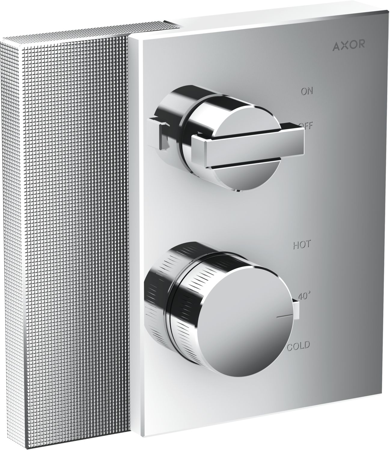 Mitigeur thermostatique Edge coupe diamant avec robinet d'arrêt Axor