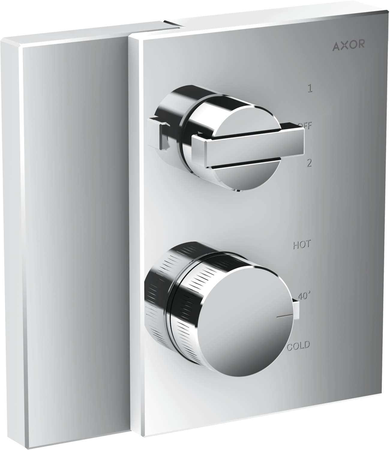 Mitigeur thermostatique inverseur Edge avec robinet d'arrêt Axor