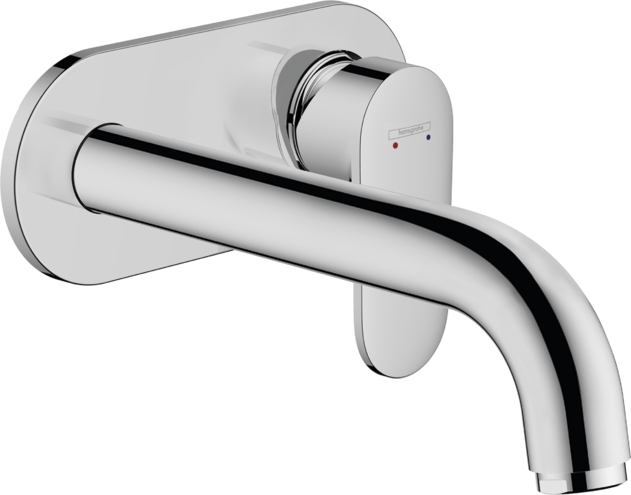 Mitigeur lavabo 2 trous Vernis Blend mural avec platine EcoSmart Hansgrohe