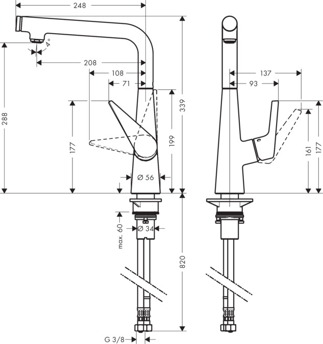 Mitigeur évier Talis Select M51 300 Hansgrohe