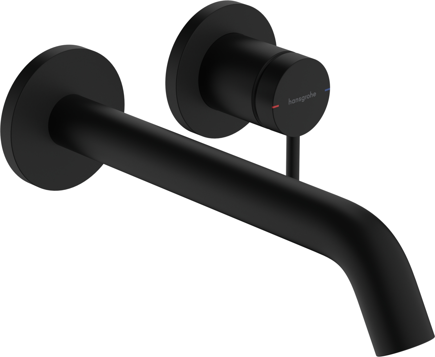 Mitigeur lavabo 2 trousTecturis S - Bec 255 cm noir mat