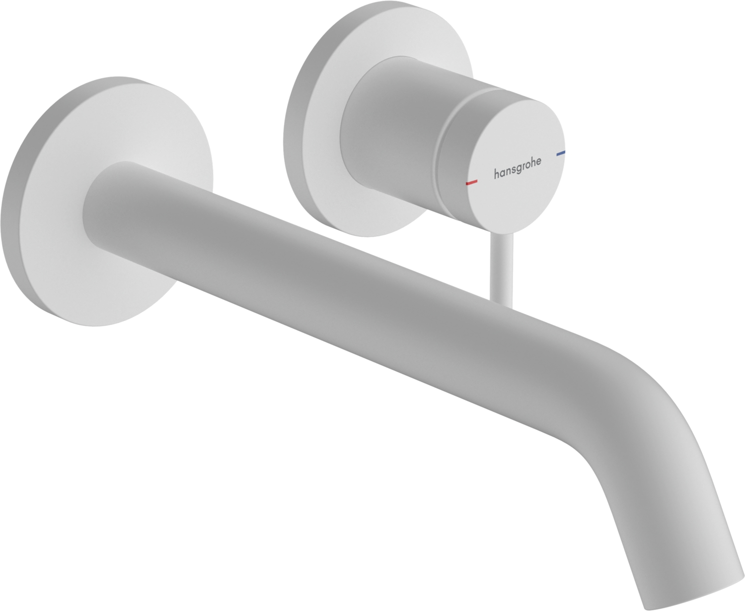 Mitigeur lavabo 2 trousTecturis S - Bec 255 cm blanc mat