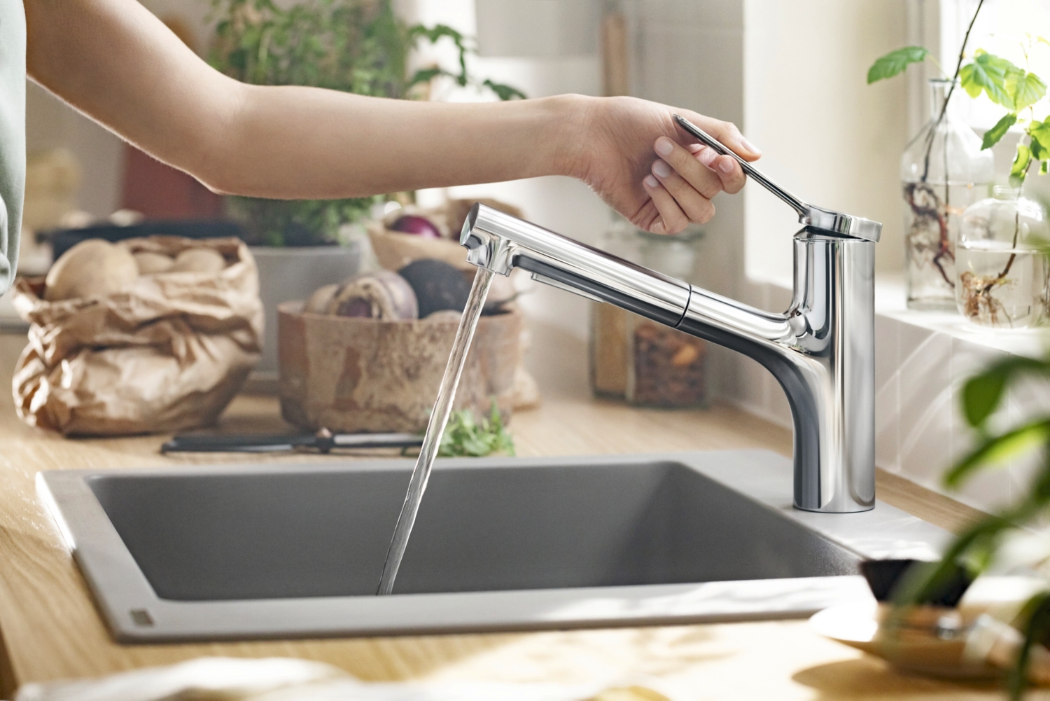 Mitigeur évier Zesis M33 150 sBox lite - Avec douchette extractible Hansgrohe