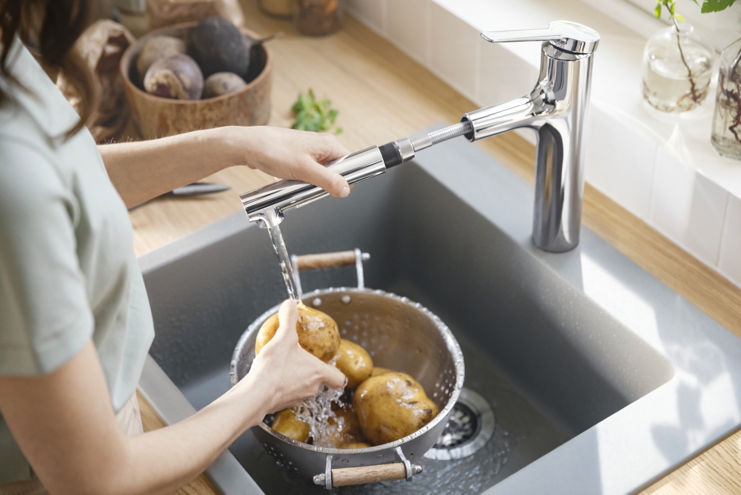Mitigeur évier Zesis M33 160 sBox lite - Avec douchette extractible Hansgrohe