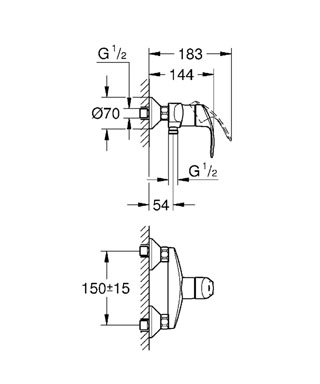 Mitigeur douche Eurosmart C2 Grohe