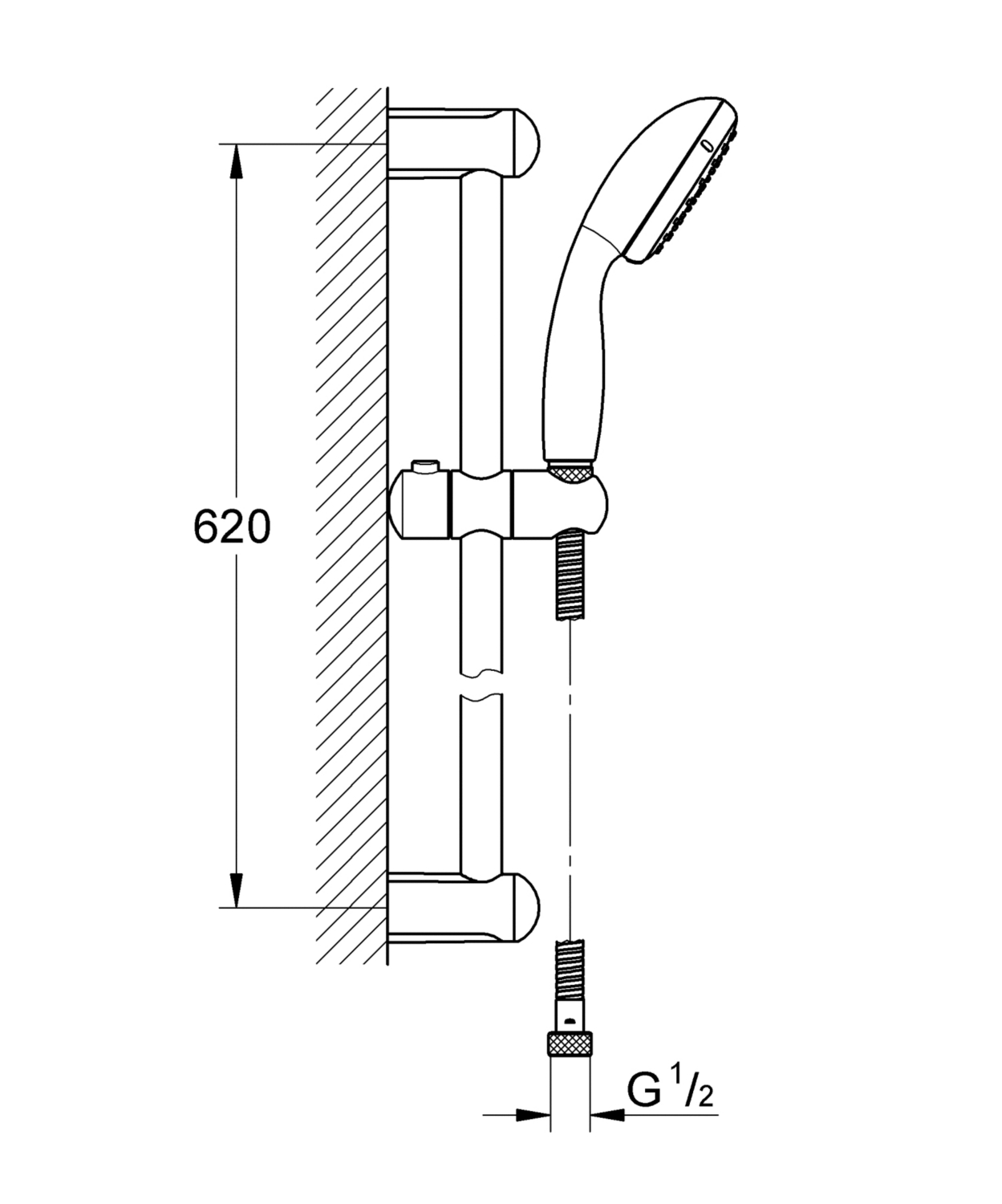 Barre de douche Tempesta 100 Grohe