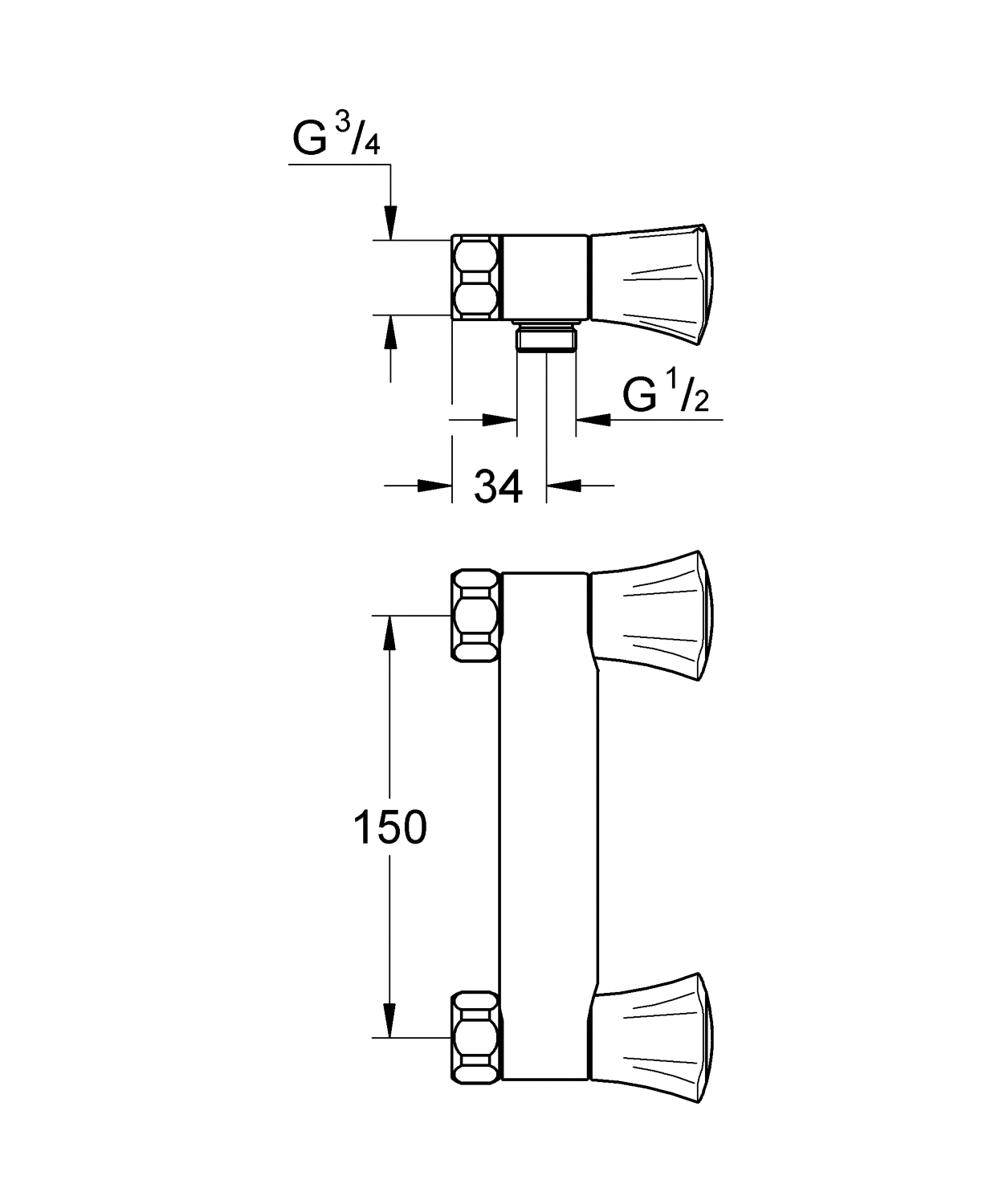 Mélangeur douche Costa L 26308001 Grohe