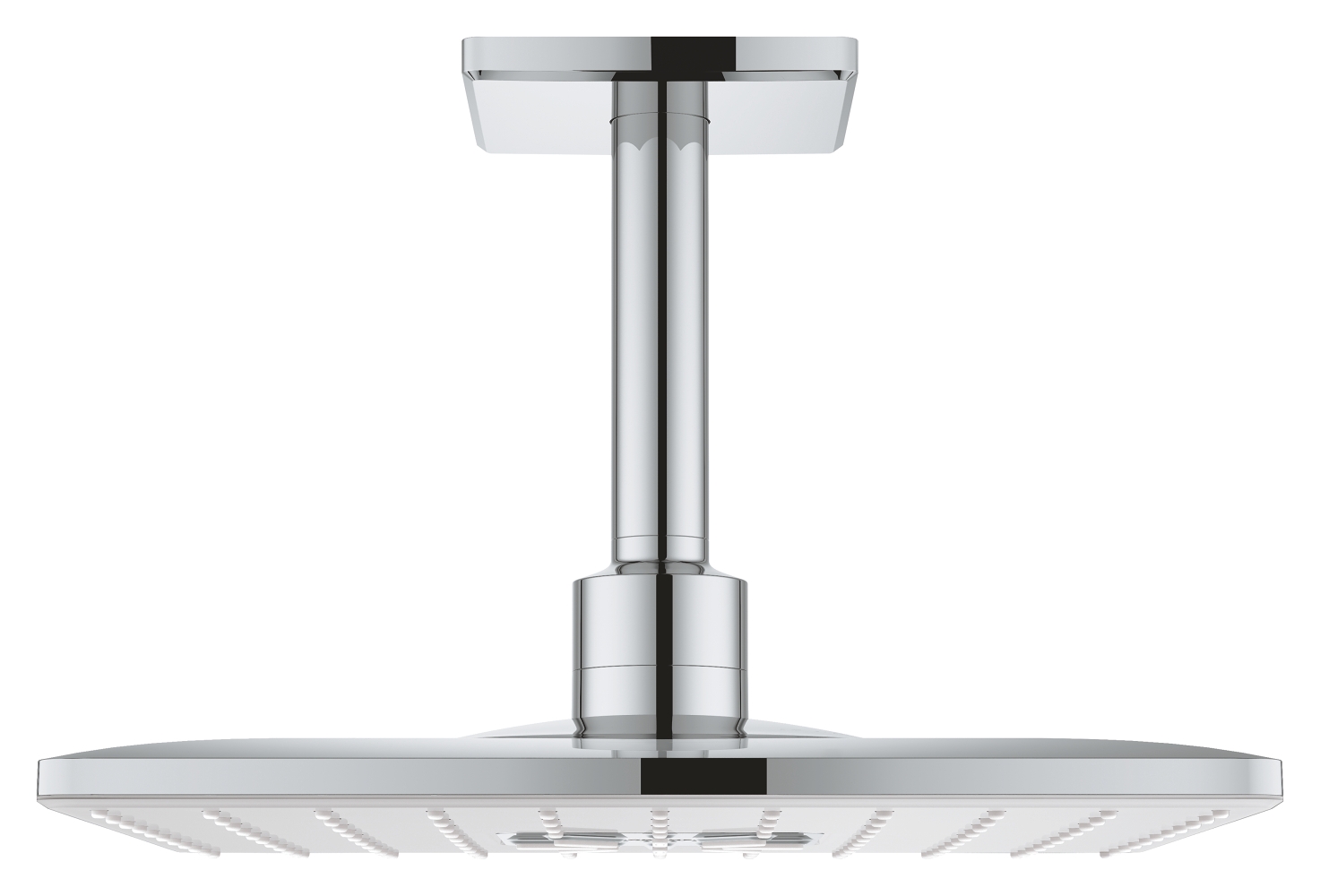Douche de tête carrée Rainshower SmartActive avec bras douche plafonnier Grohe