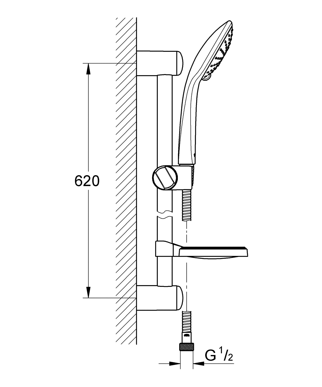 Barre de douche Euphoria 27230001 Grohe