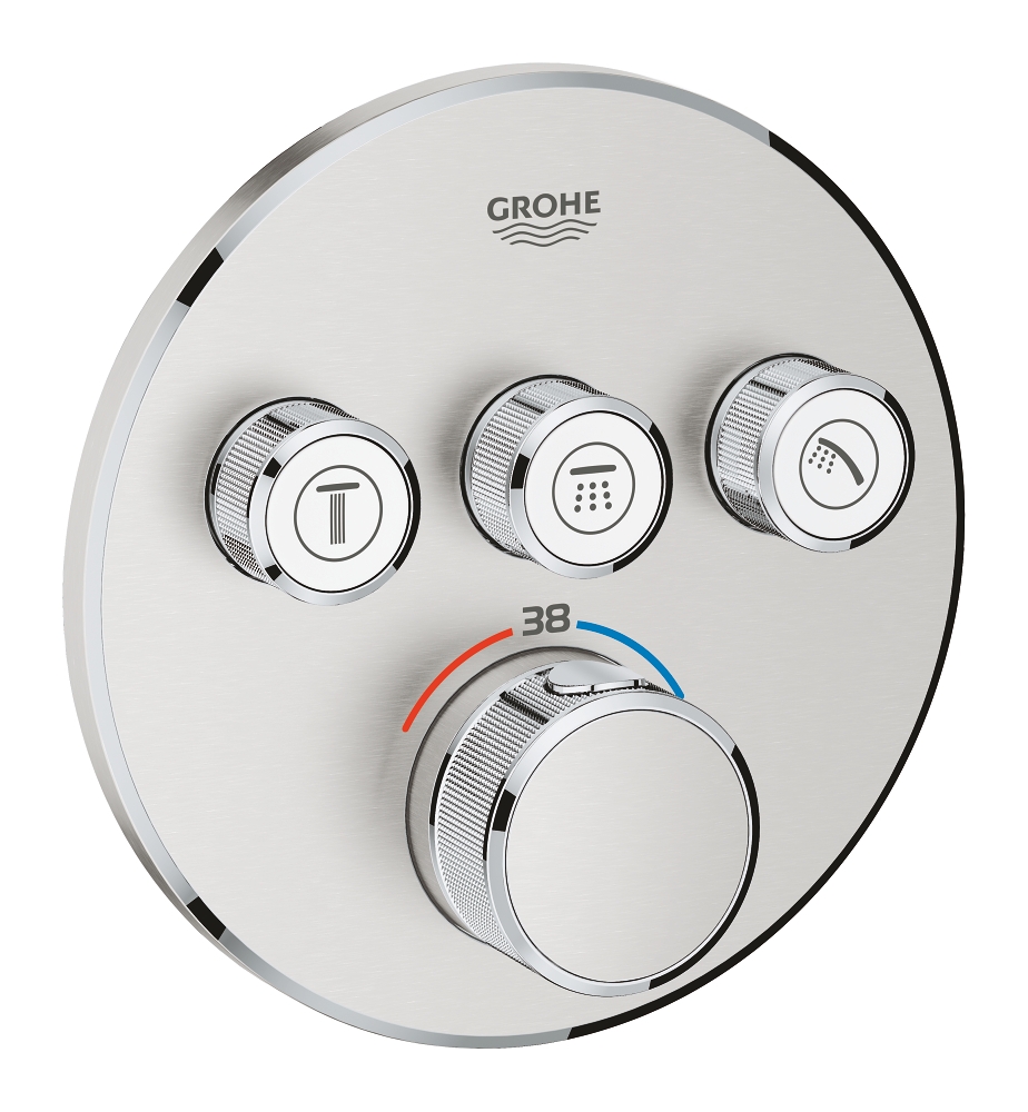 Façade thermostatique encastré 3 sorties Grohtherm SmartControl Grohe