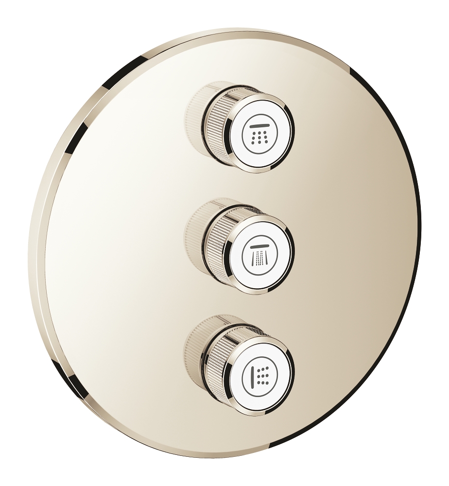 Module de contrôle Grohtherm SmartControl rond avec 3 fonctions Grohe