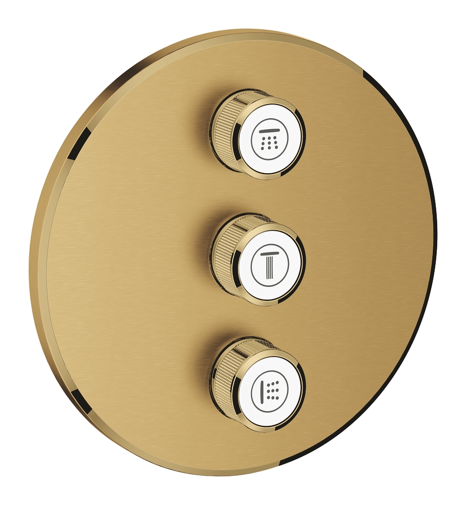 Module de contrôle Grohtherm SmartControl rond avec 3 fonctions Grohe