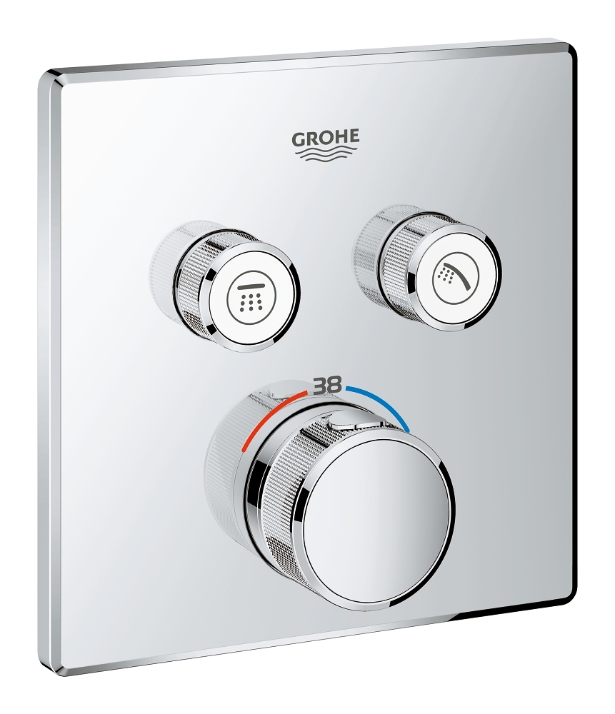  Mitigeur thermostatique inverseur bain-douche Grohtherm SmartControl - Carré 