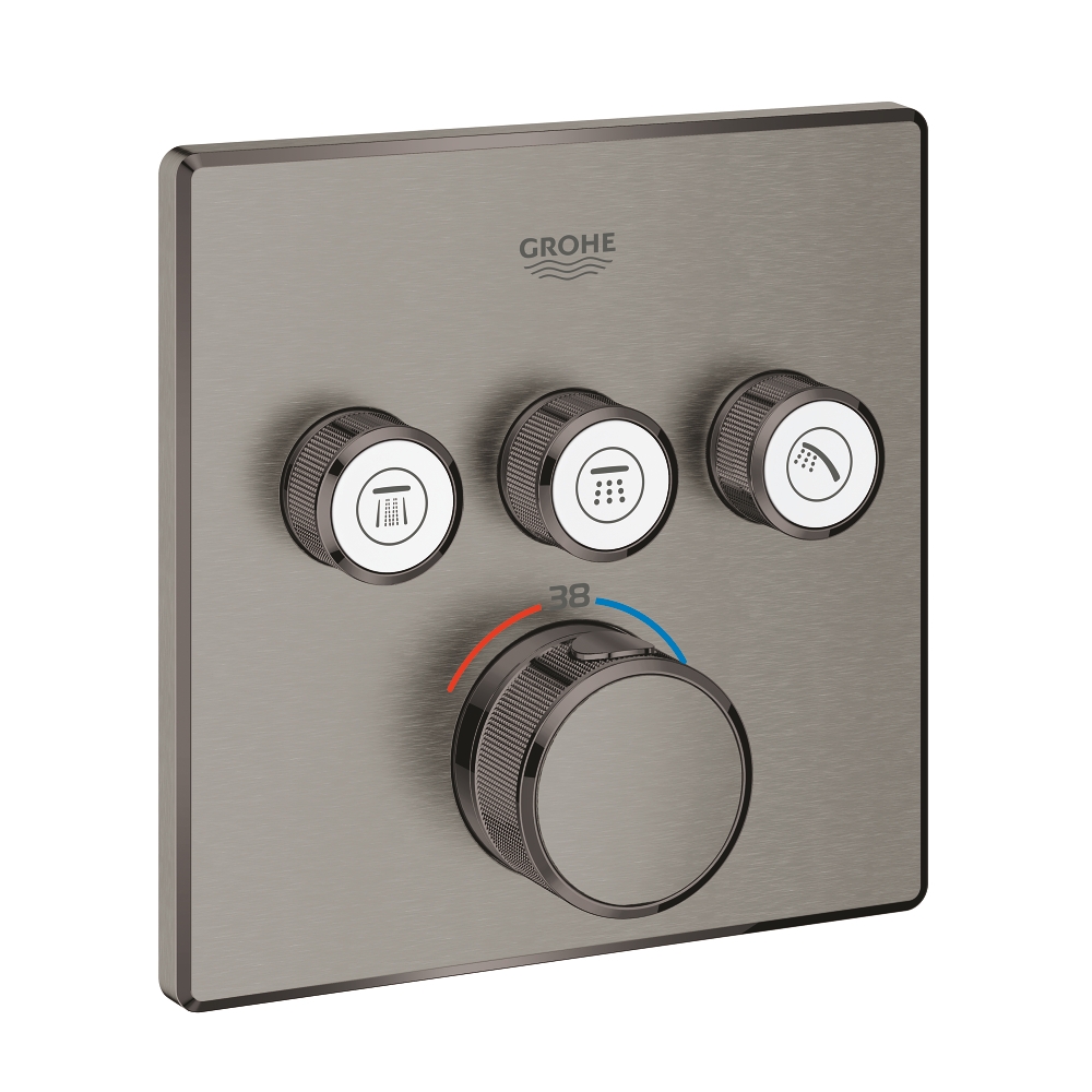 Façade thermostatique 3 sorties Grohtherm SmartControl carré Grohe