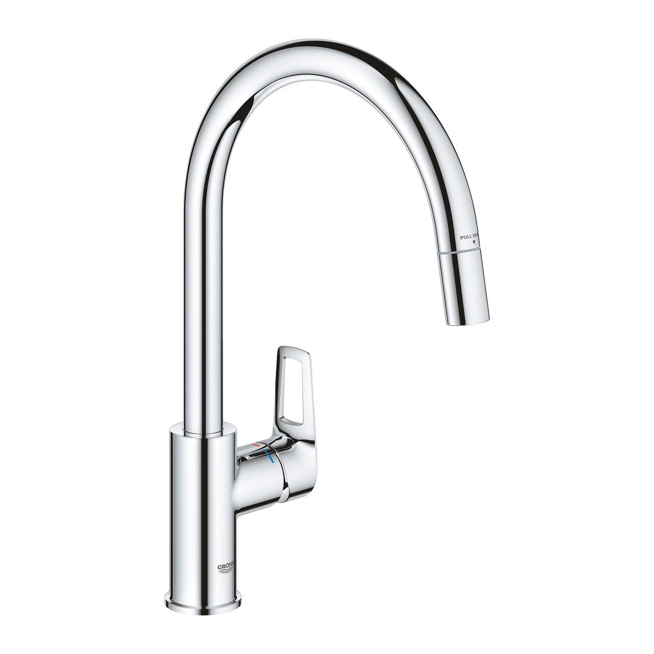 Mitigeur évier Bauloop - Bec haut - Avec mousseur extractible Grohe