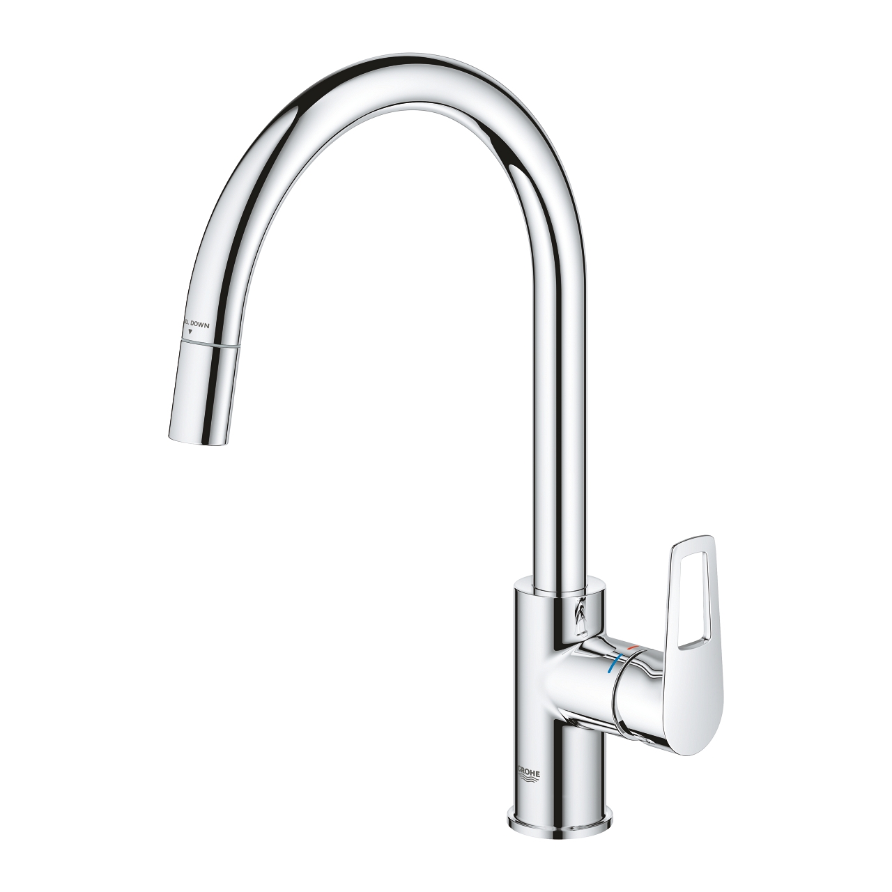 Mitigeur évier Bauloop - Bec haut - Avec mousseur extractible Grohe