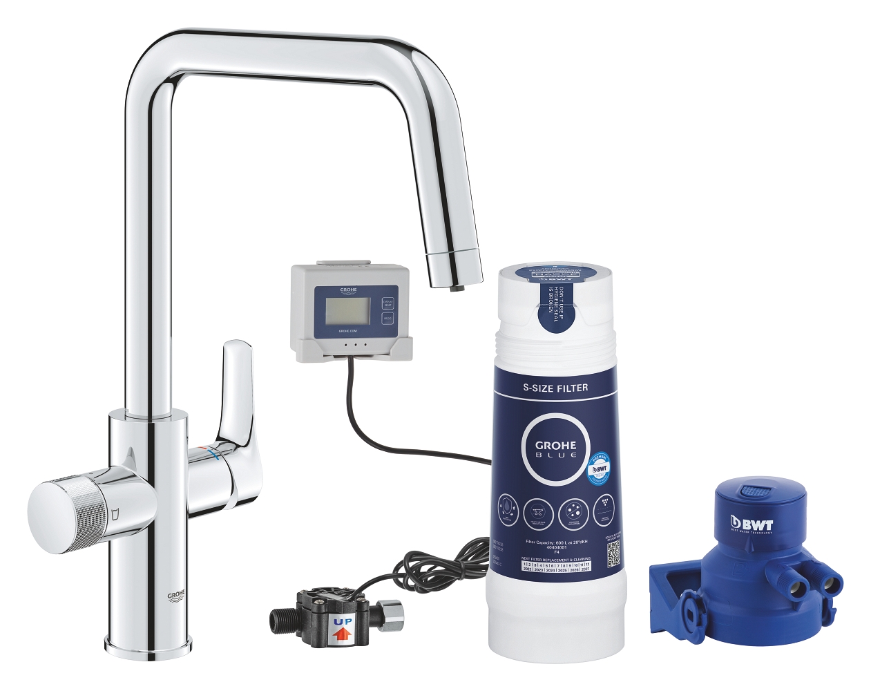 Mitigeur évier bec C Blue Pure Eurosmart - Pack Filtrant Grohe