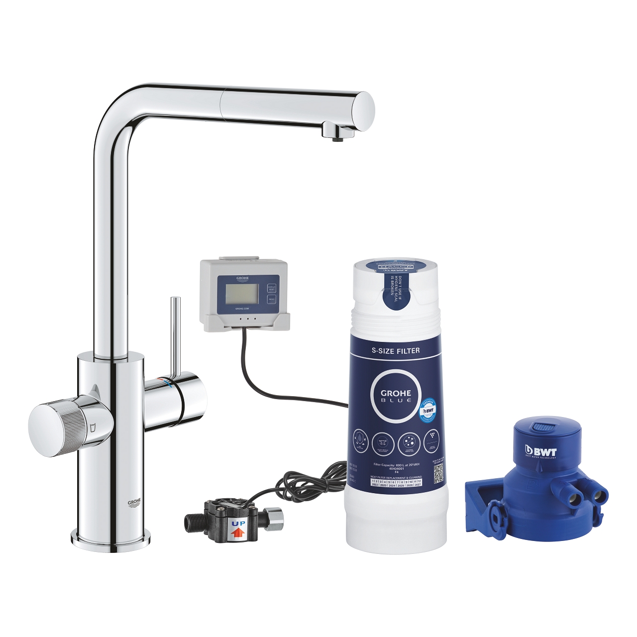 Mitigeur évier bec L Blue Pure Minta - Avec douchette extractible - Pack Filtrant Grohe