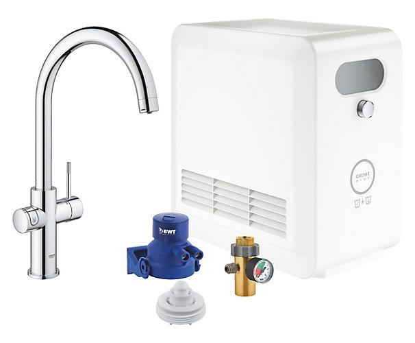 Pack filtrant Blue Professionnel 2 circuits - Mitigeur bec C Grohe