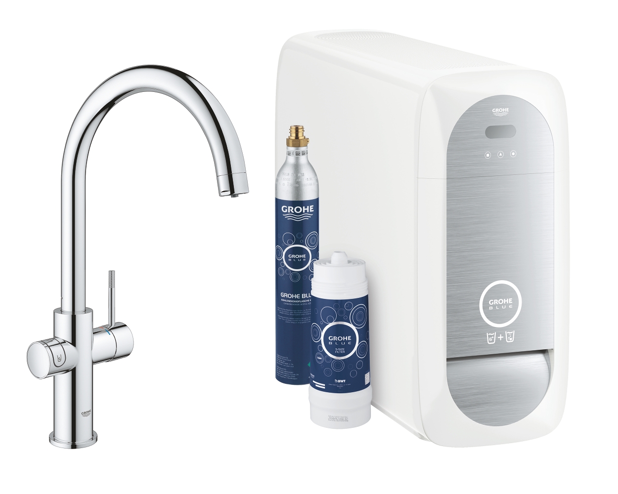  Mitigeur évier bec C Blue Home - Pack Filtrant 