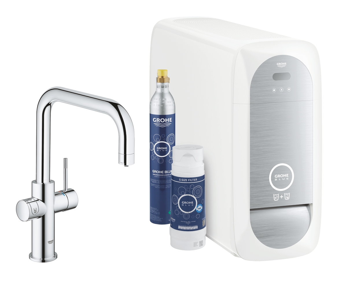 Mitigeur évier bec U Blue Home - Pack Filtrant Grohe