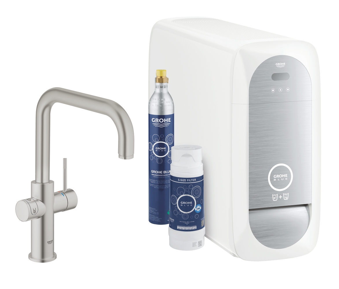 Mitigeur évier bec U Blue Home - Pack Filtrant Grohe