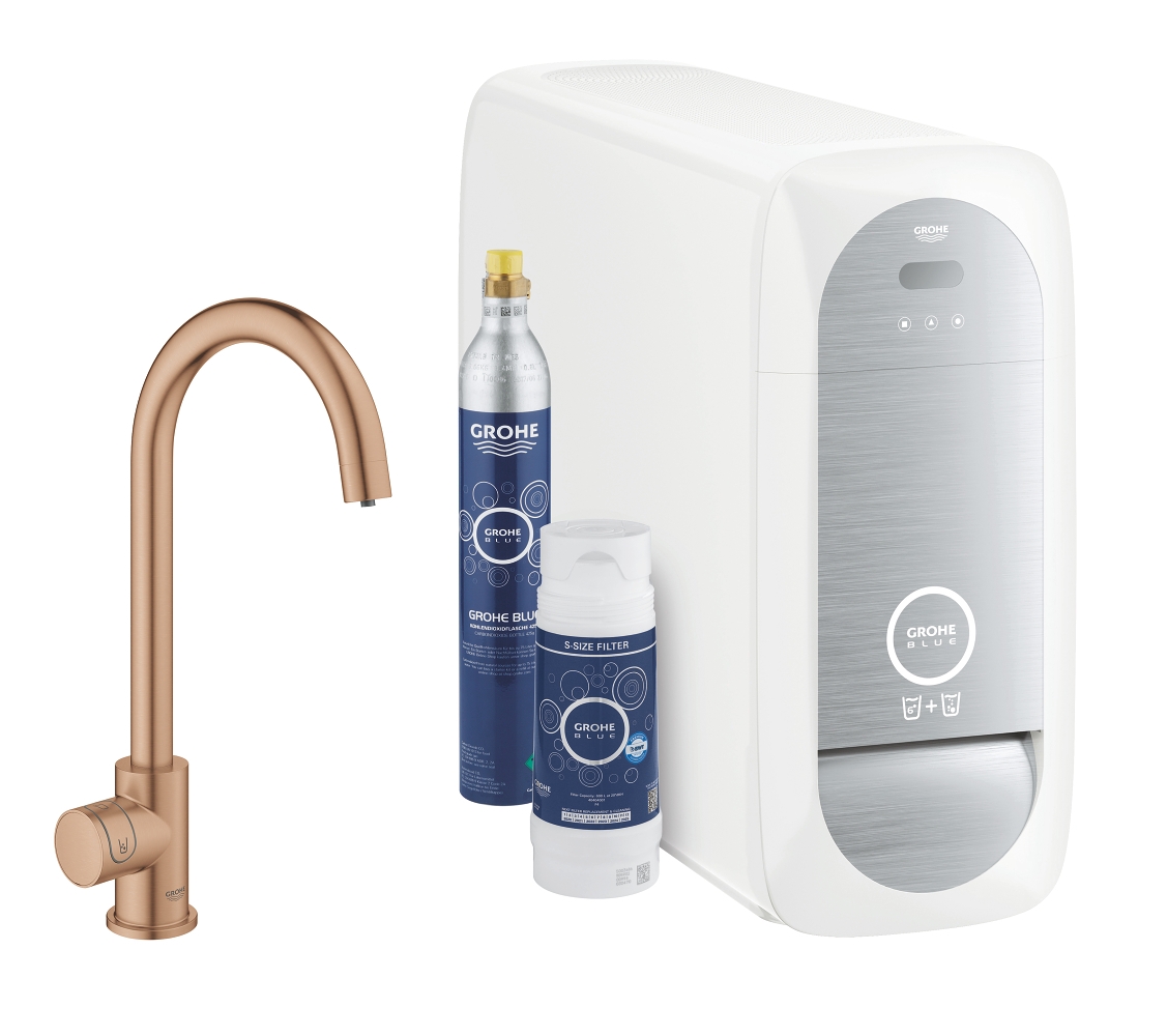 Robinet évier bec C Blue Home - Pack Filtrant Grohe