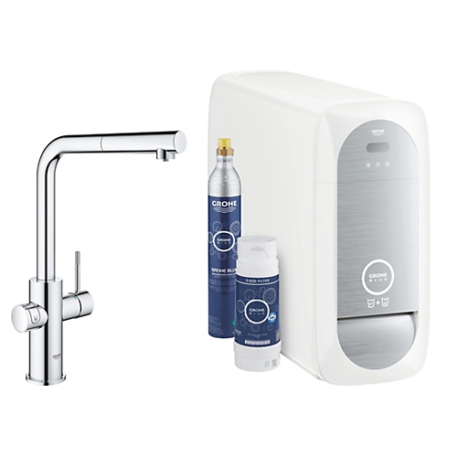 Pack filtrant Blue Home 2 circuits - Mitigeur bec L mousseur extractible Grohe