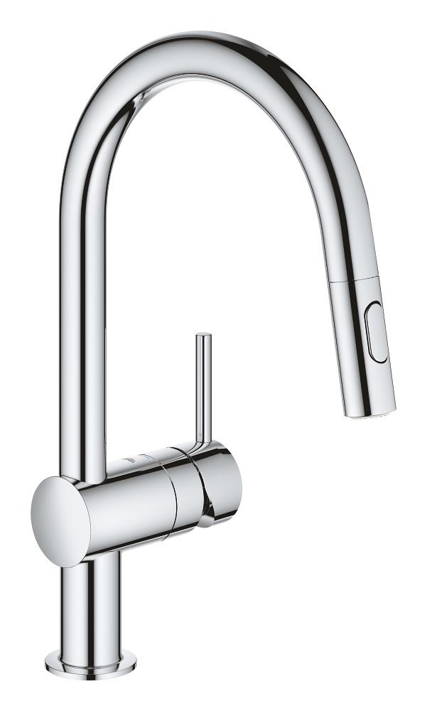Mitigeur évier Minta - Avec douchette - Bec C Grohe
