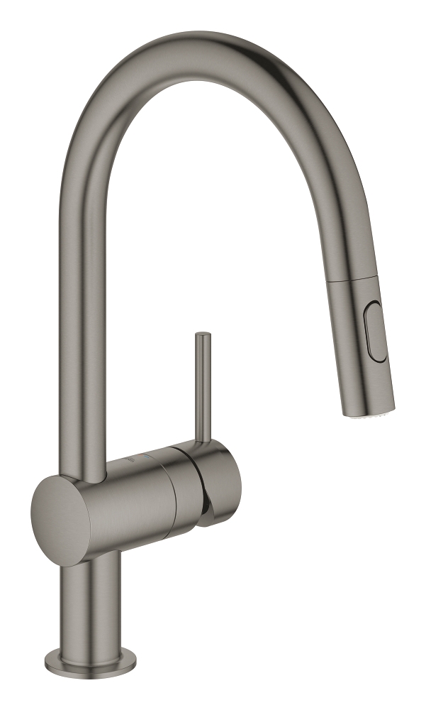 Mitigeur évier Minta - Avec douchette - Bec C Grohe