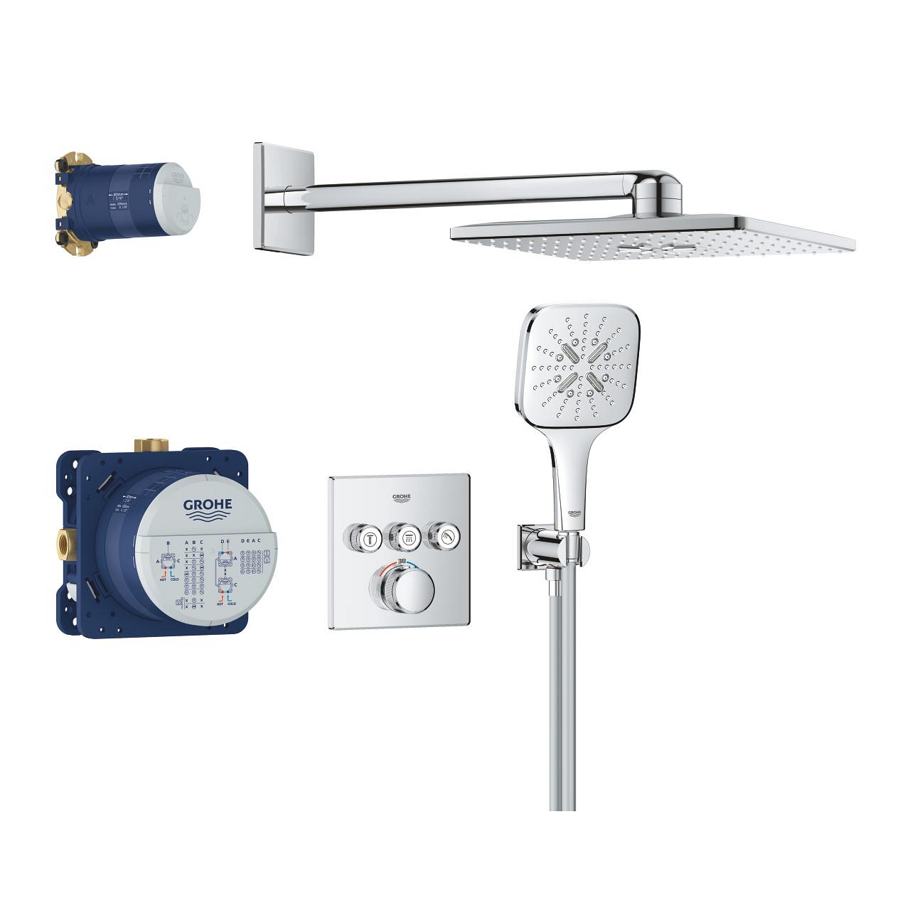 Pack encastré Grohtherm Rainshower Smartactive cube 310 Grohe