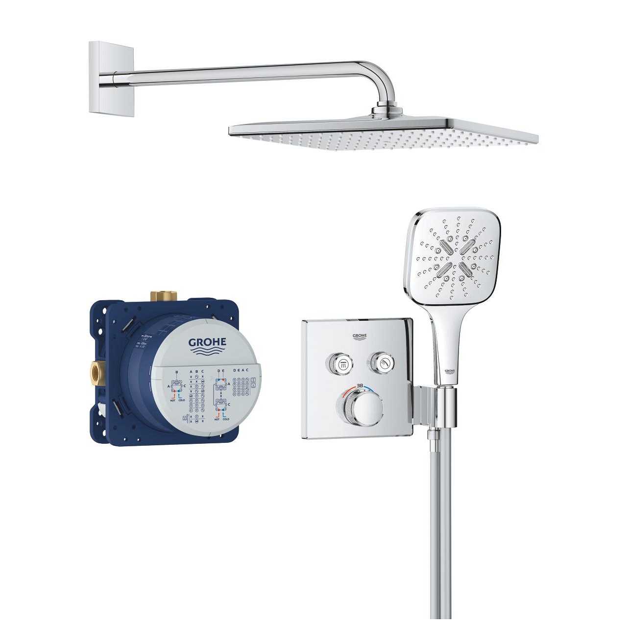 Pack encastré Grohtherm Rainshower Smartcontrol Mono Cube 310 Grohe