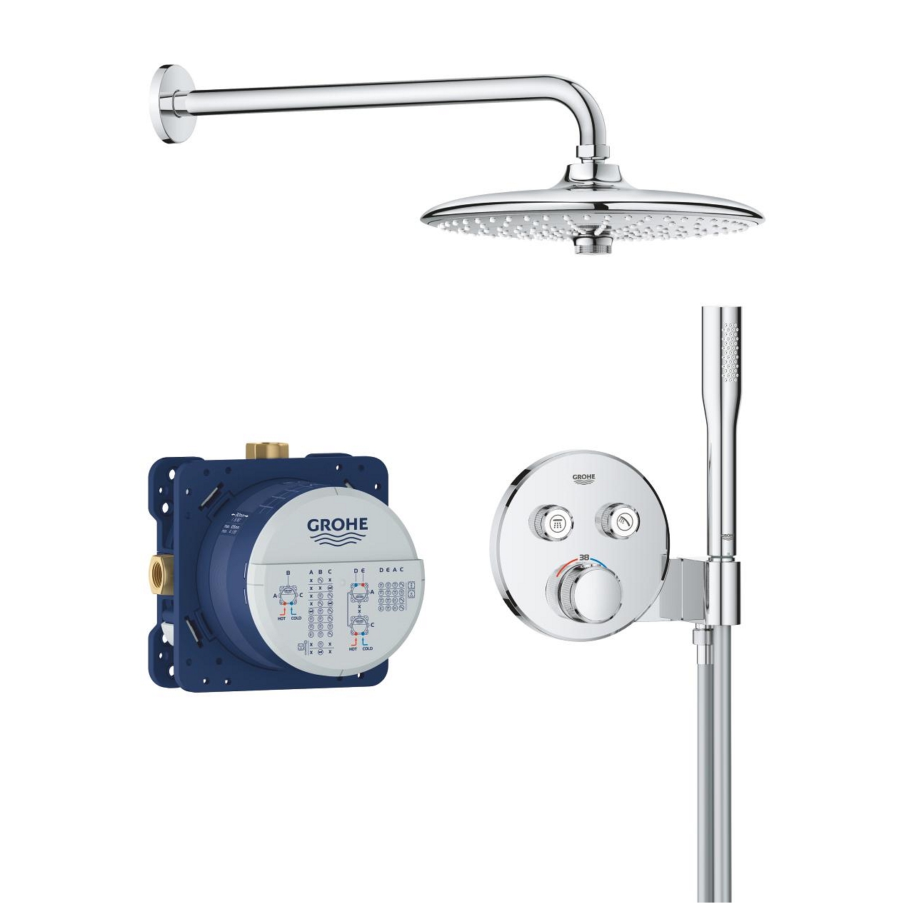 Pack encastré Grohtherm Rainshower Smartcontrol Euphoria 260 Grohe