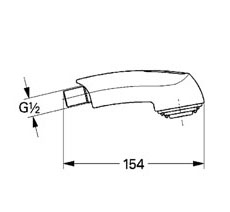 Douchette extractible - Finition chromée 46312IE0 Grohe