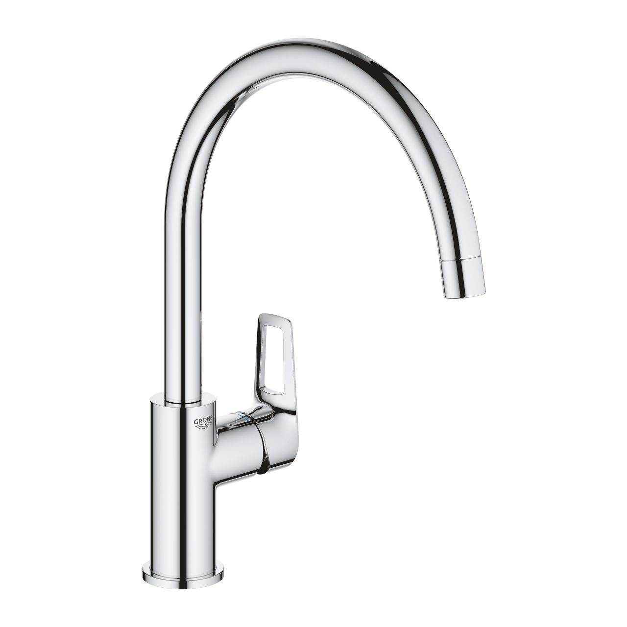 Mitigeur lavabo GROHE NOUVEAU BAULOOP, taille L bec haut avec vidage