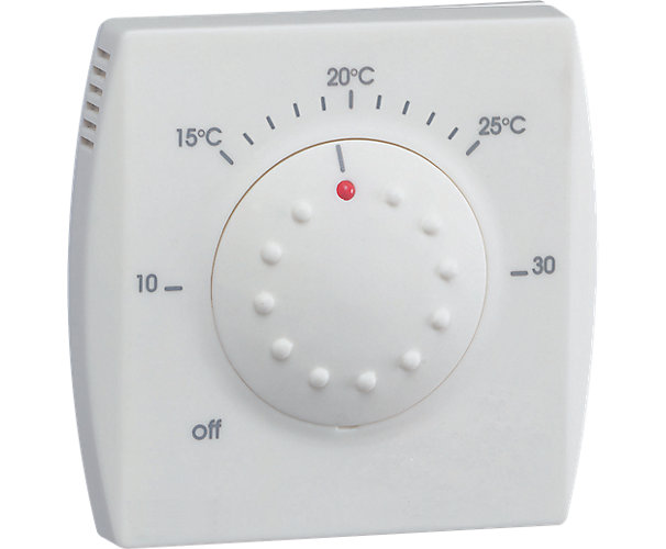 Thermostat ambiance électronique semi-encastré chauf eau ch entrée abaiss 230V Hager