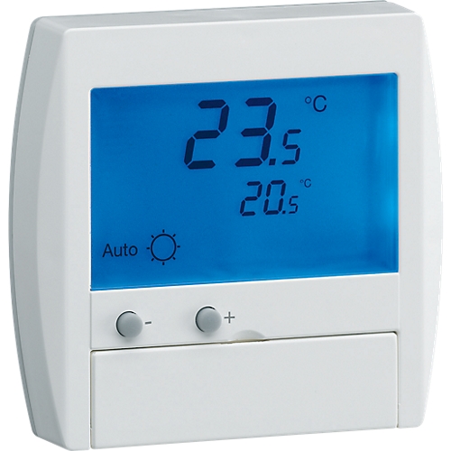 Thermostat digital semi-encastré avec entrée fil pilote Hager