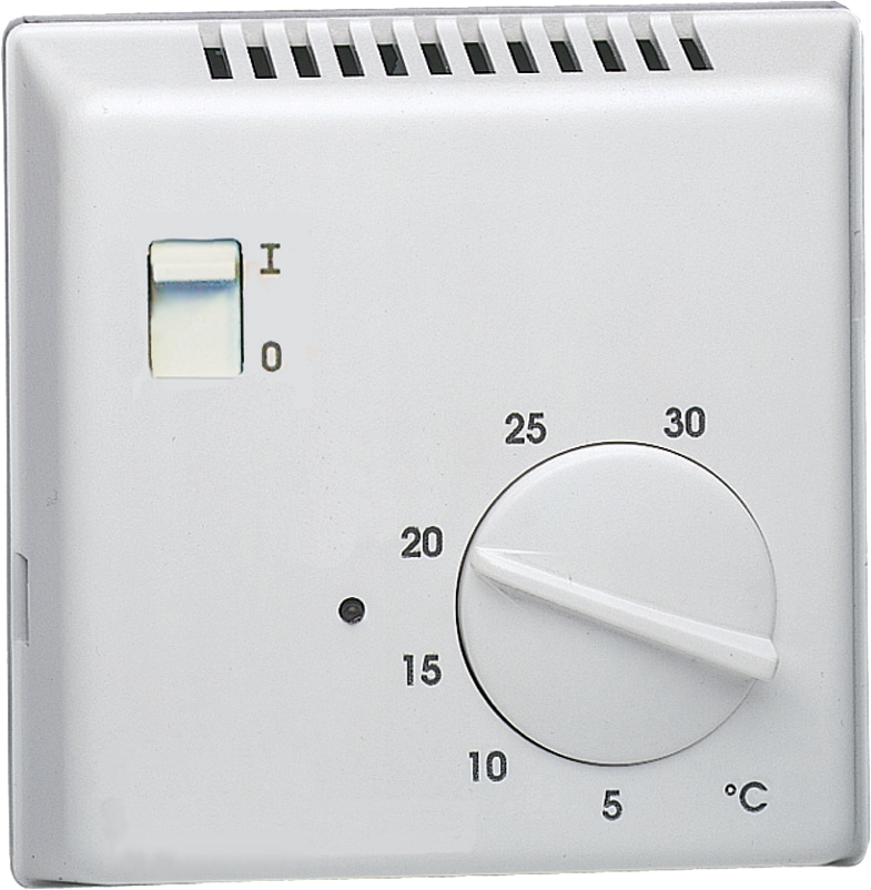 Thermostat ambiance électronique saillie chauf eau chaude sortie inverseur 230 V Hager