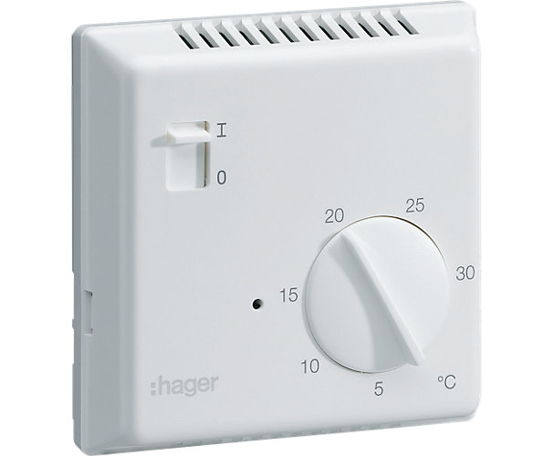 Thermostat éléctronique saillie avec entrée fil pilote Hager
