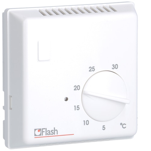 Thermostat ambiance bi-métal chauf eau ch avec contact inverseur + voyant 230V Hager