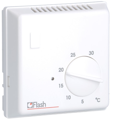 Thermostat ambiance bi-métal chauf eau ch avec contact inverseur + voyant 230 V Hager