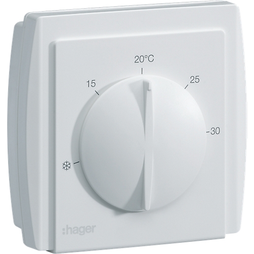 Thermostat ambiance à membrane multi-tension chauf eau ch sortie invers 10A 230V Hager