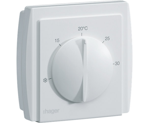 Thermostat ambiance à membrane multi-tension chauf eau ch sortie invers 10A 230V Hager
