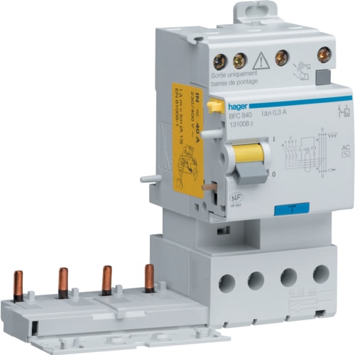 Bloc différentiel Double sortie 4p 63a 1a ac s Hager